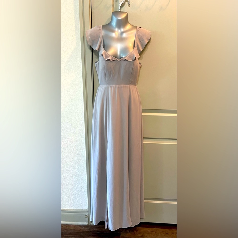 BHLDN by Anthropologie - Grey long length wedding dress( w. bra cups)